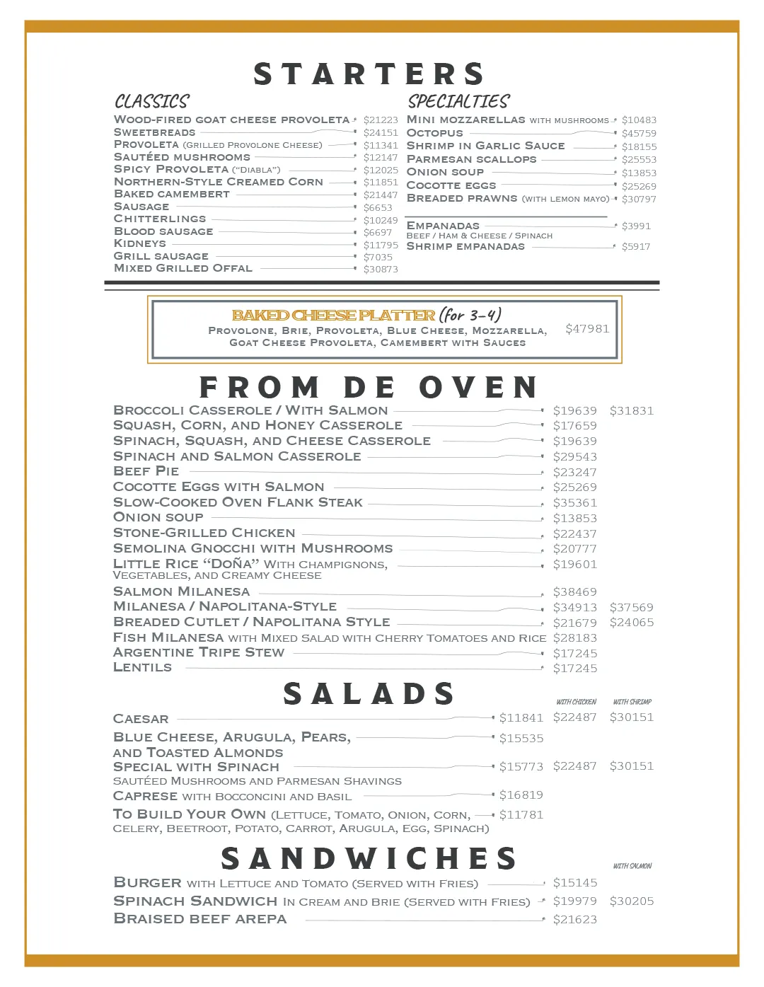 Menu — Page 2